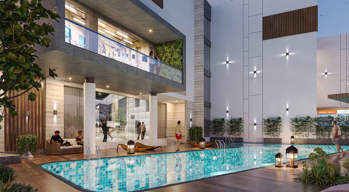 Swimming pool Evening view - NEW