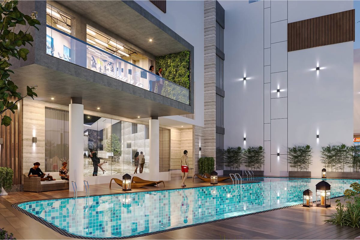 Swimming pool Evening view - NEW